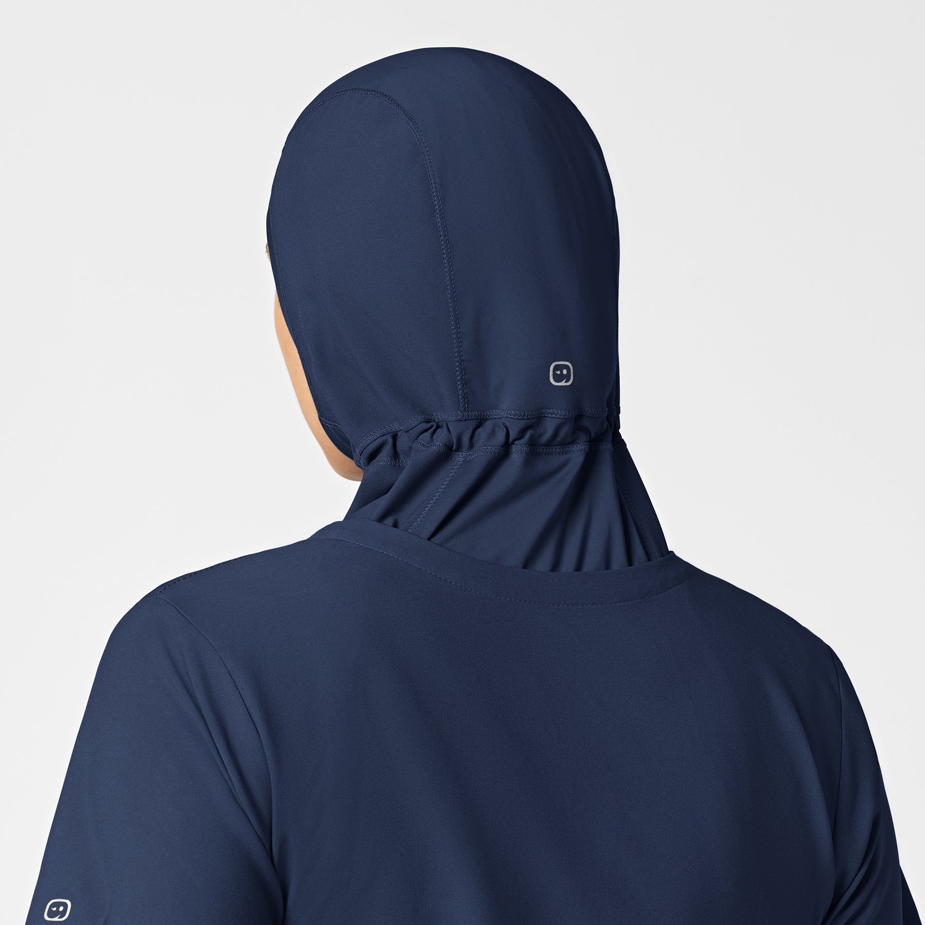 W123 Women's Hijab Navy back view