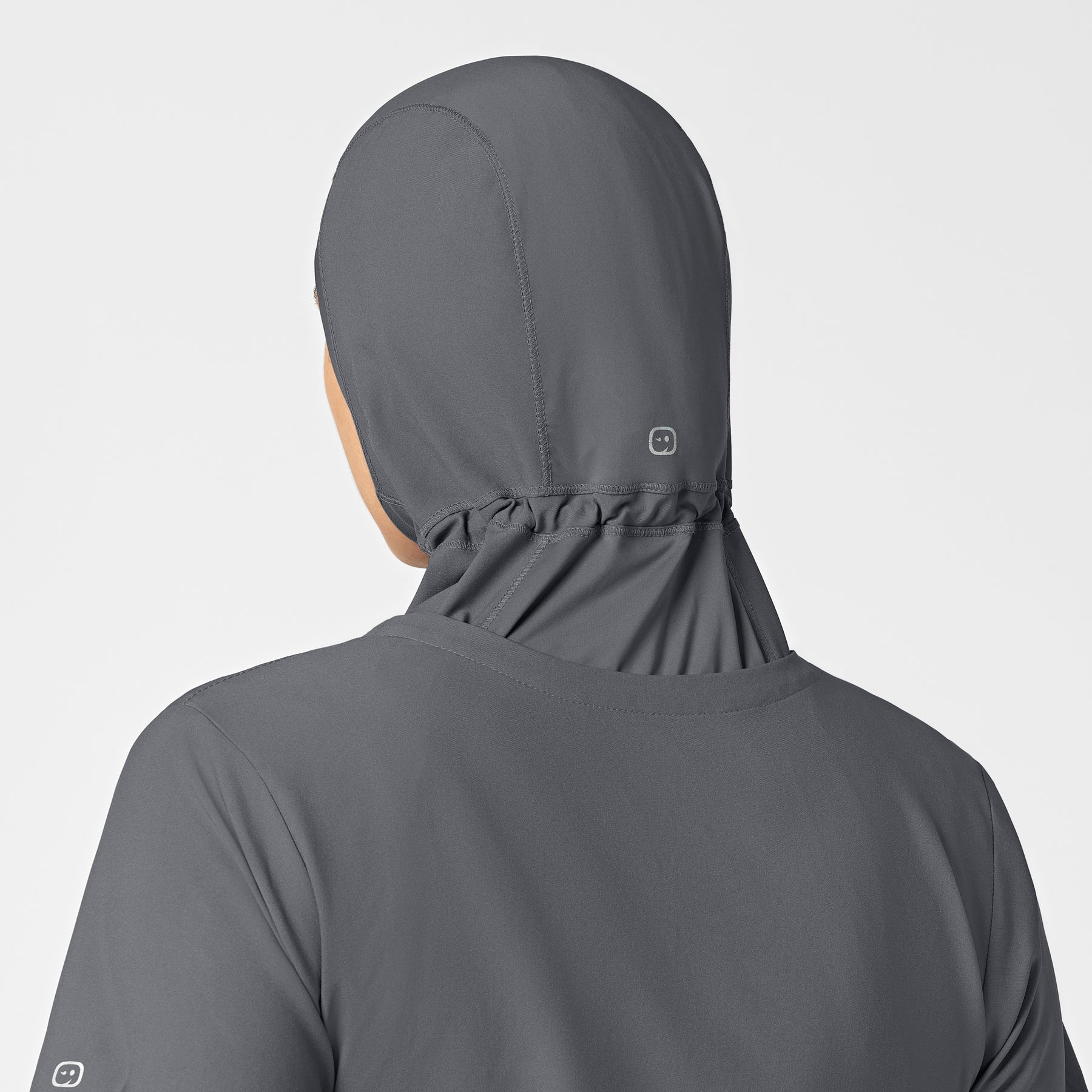 W123 Women's Hijab Pewter back view