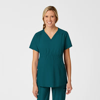 Wink W123 Maternity V-Neck Scrub Top Caribbean Blue