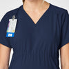 W123 Maternity V-Neck Scrub Top - Navy