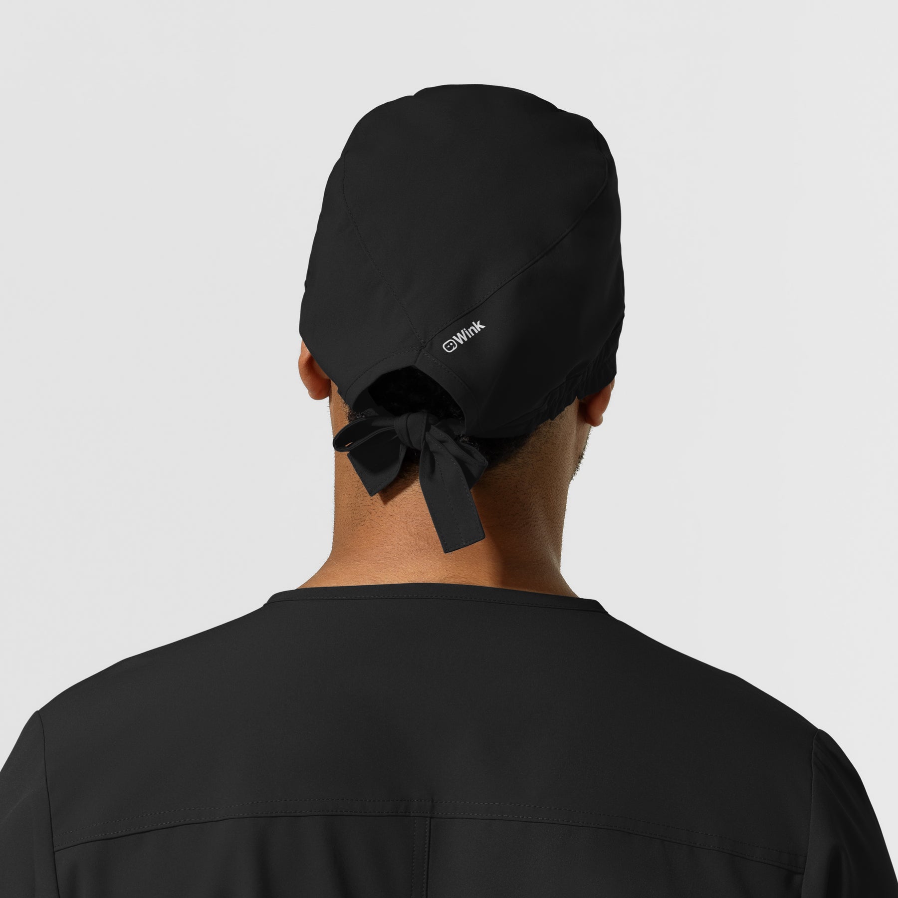 NURTUR Unisex Scrub Cap Black back view