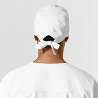 NURTUR Unisex Scrub Cap White back view