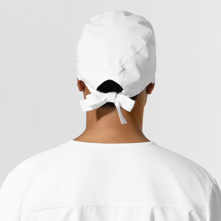 NURTUR Unisex Scrub Cap White back view