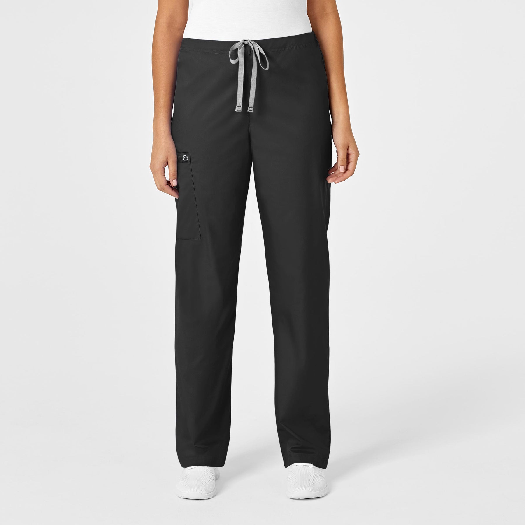 Wink WonderWORK Unisex Drawstring Cargo Scrub Pant Black