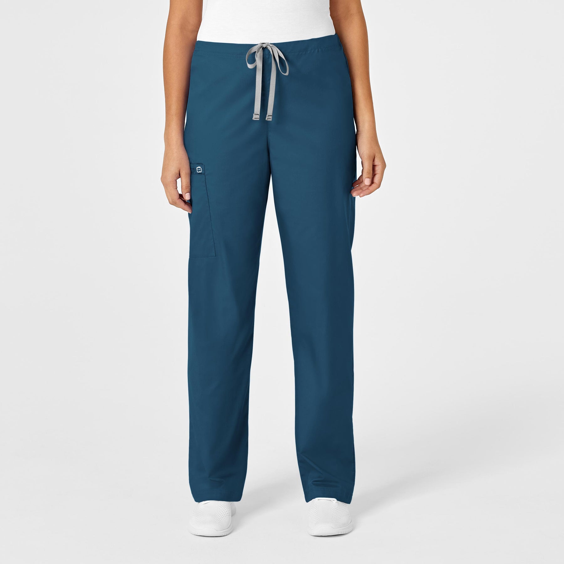 Wink WonderWORK Unisex Drawstring Cargo Scrub Pant Caribbean Blue