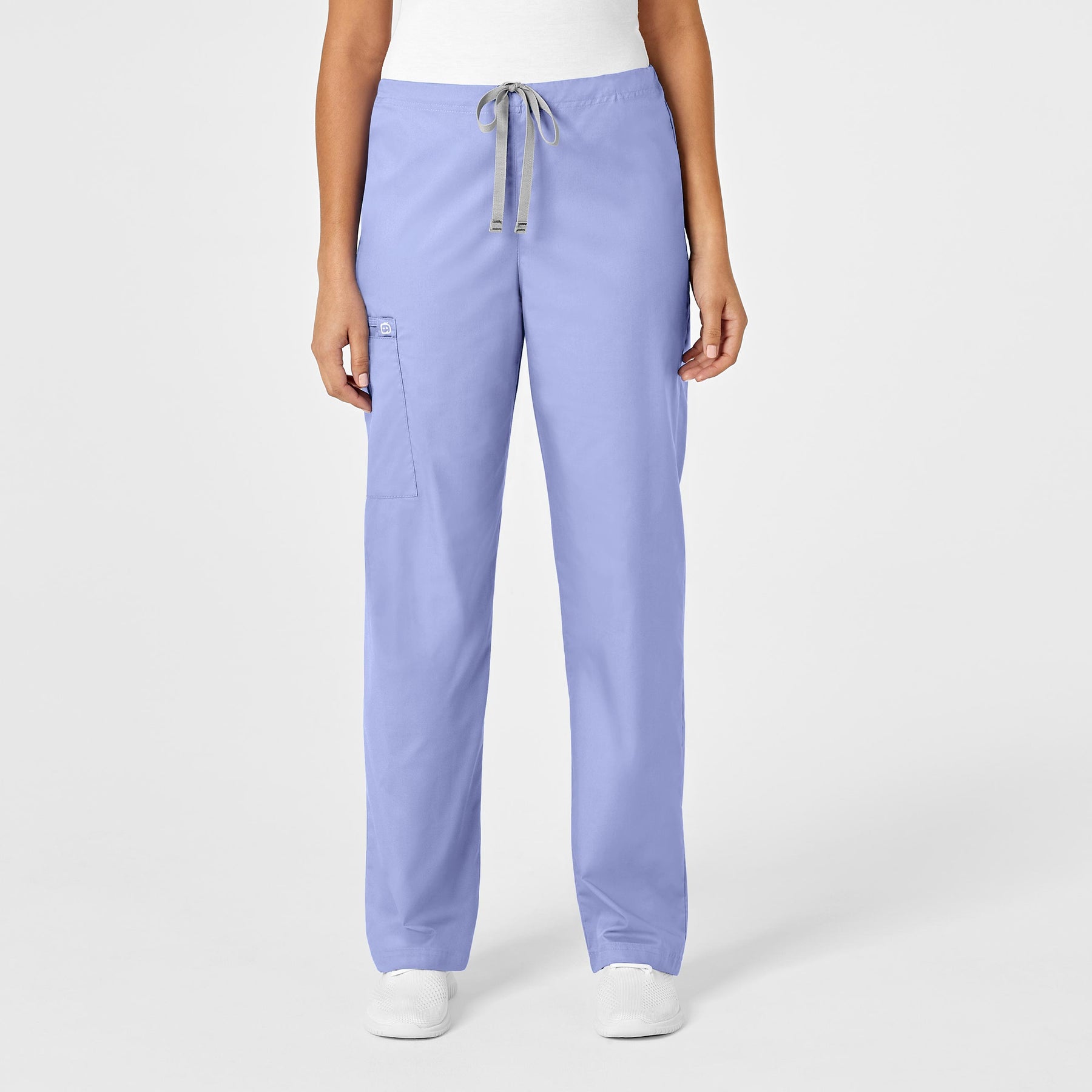 Wink WonderWORK Unisex Drawstring Cargo Scrub Pant Ceil Blue
