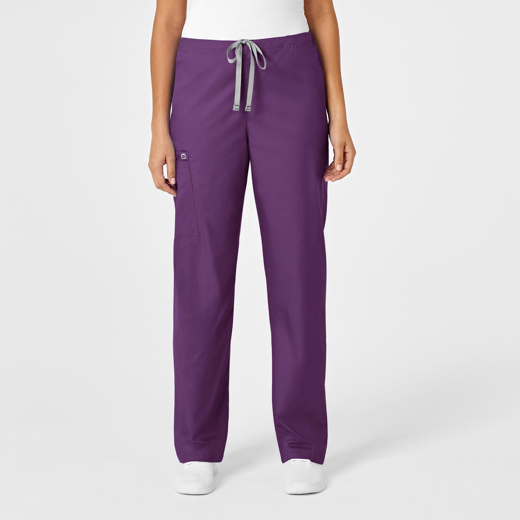 Wink WonderWORK Unisex Drawstring Cargo Scrub Pant Eggplant