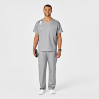 WonderWORK Unisex Drawstring Cargo Scrub Pant Grey full scrub set