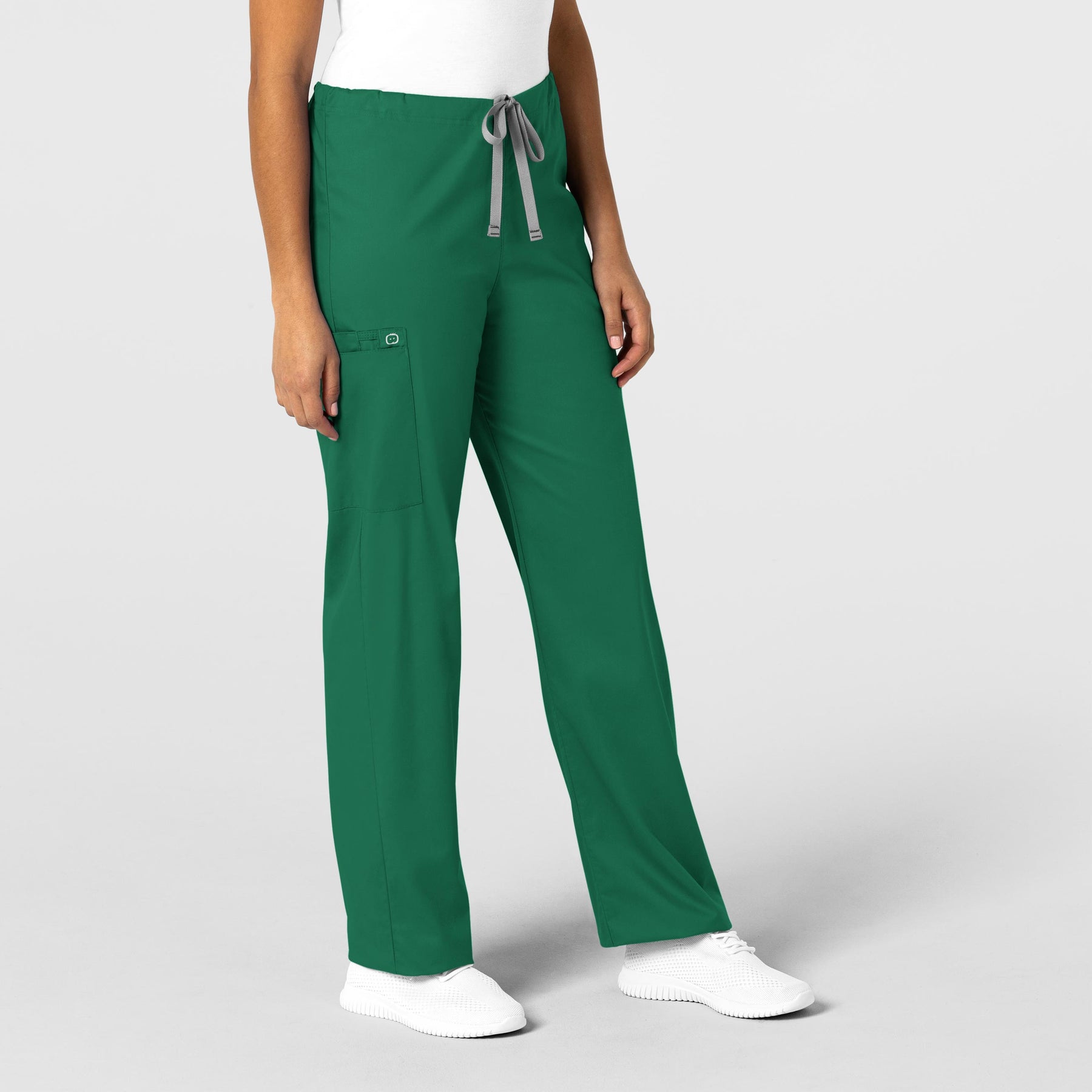 WonderWORK Unisex Drawstring Cargo Scrub Pant Hunter side view