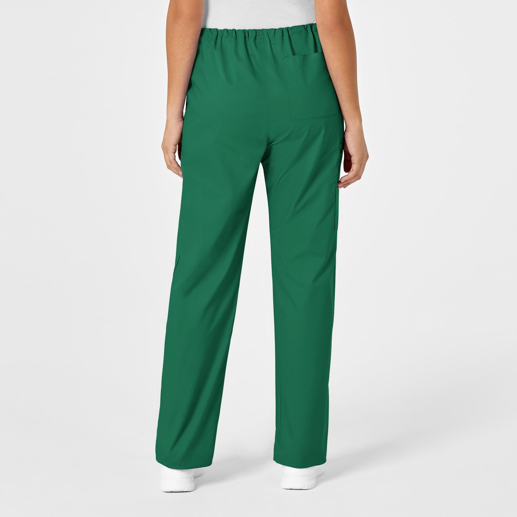 WonderWORK Unisex Drawstring Cargo Scrub Pant Hunter back view