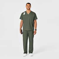 WonderWORK Unisex Drawstring Cargo Scrub Pant Olive full scrub set