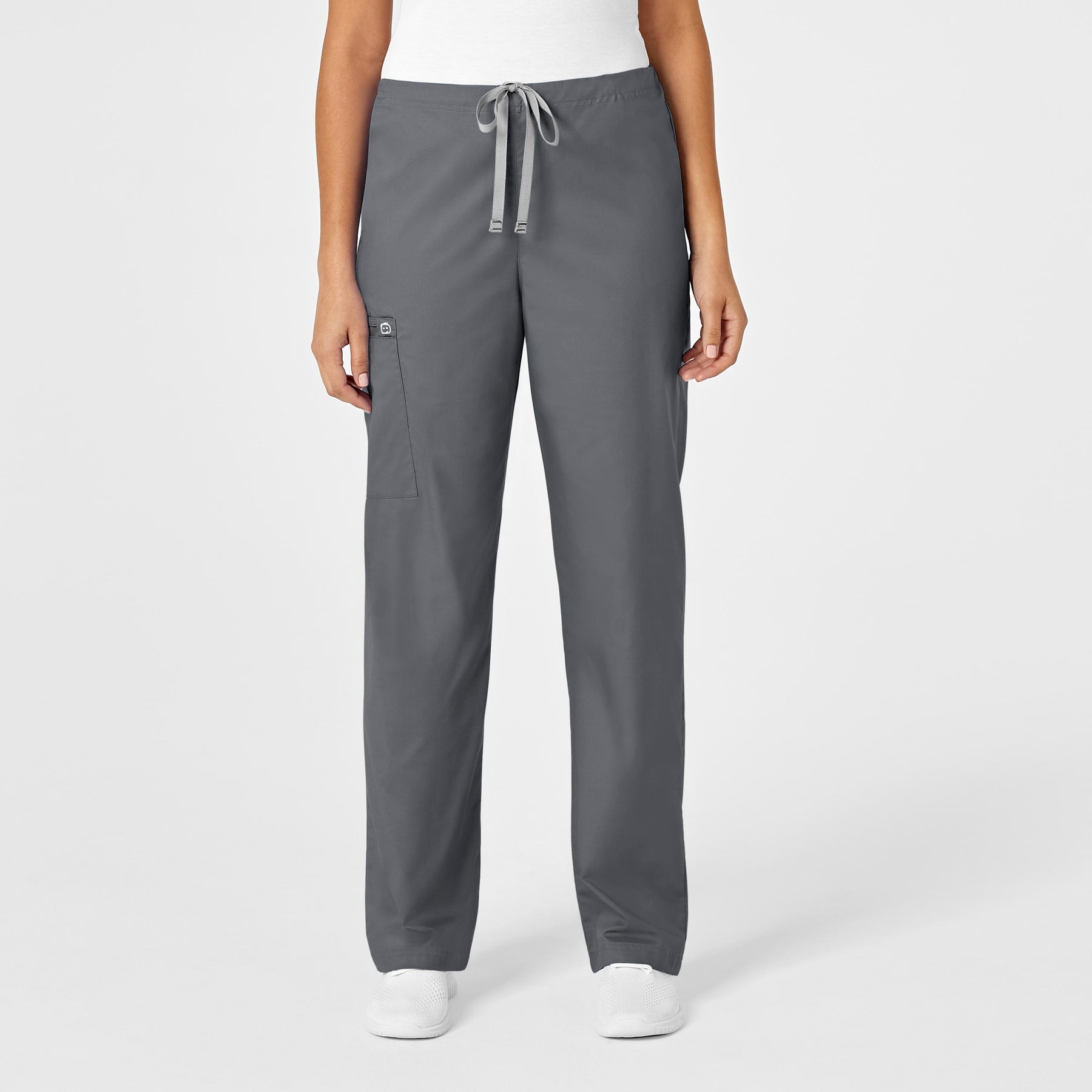 Wink WonderWORK Unisex Drawstring Cargo Scrub Pant Pewter