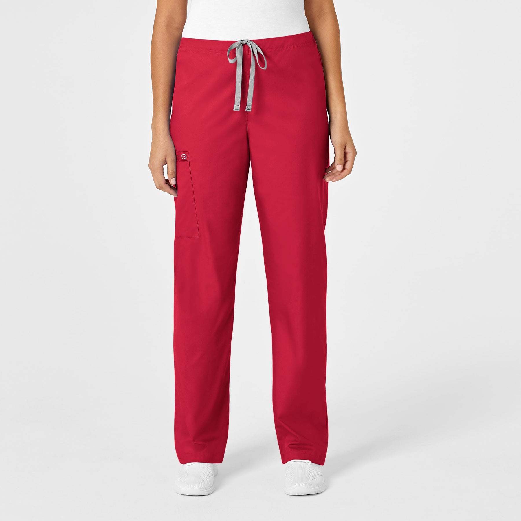 Wink WonderWORK Unisex Drawstring Cargo Scrub Pant Red