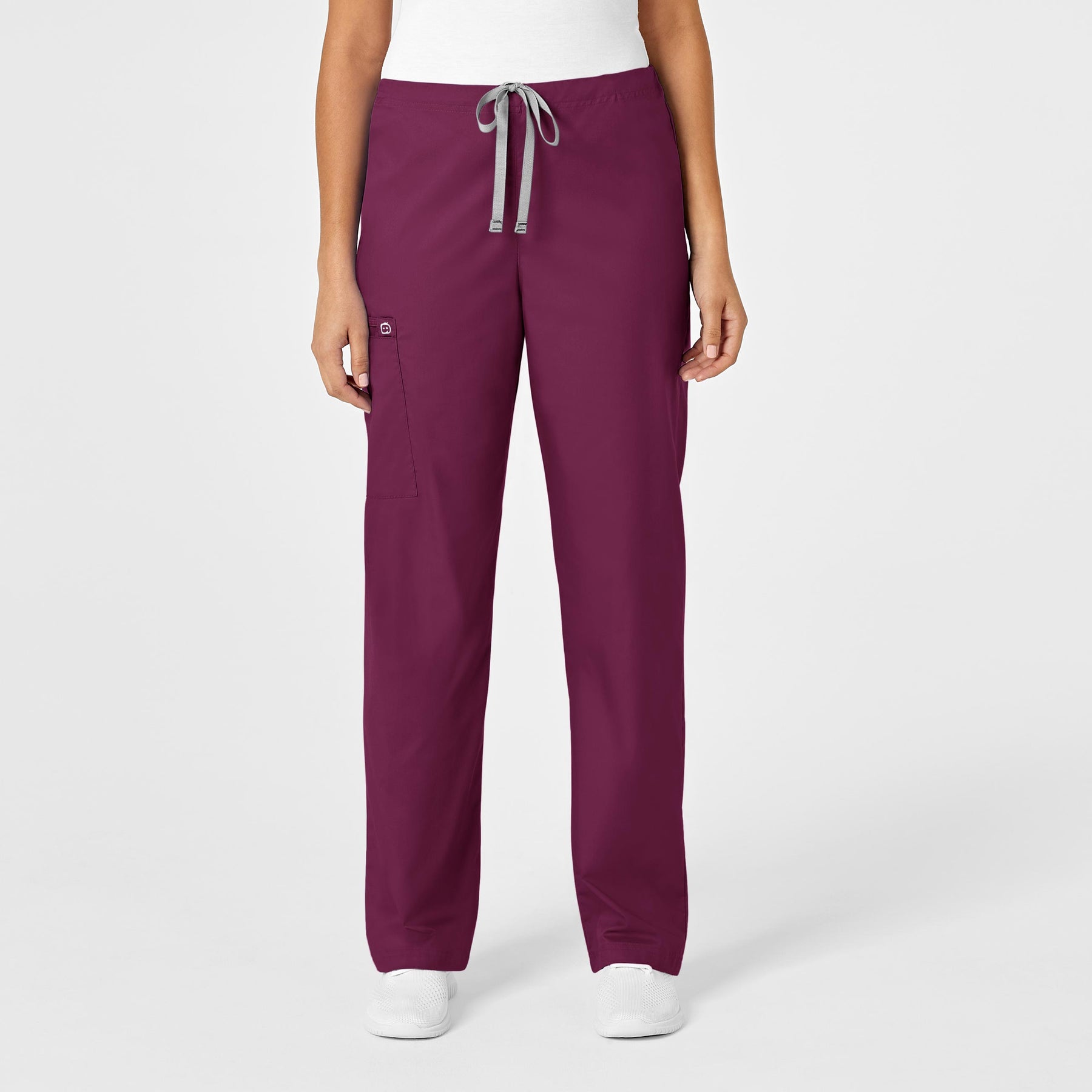 Wink WonderWORK Unisex Drawstring Cargo Scrub Pant Wine