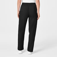 WonderWORK Women's Pull-On Cargo Scrub Pant Black back view