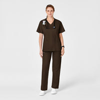 WonderWORK Women's Pull-On Cargo Scrub Pant Chocolate full scrub set