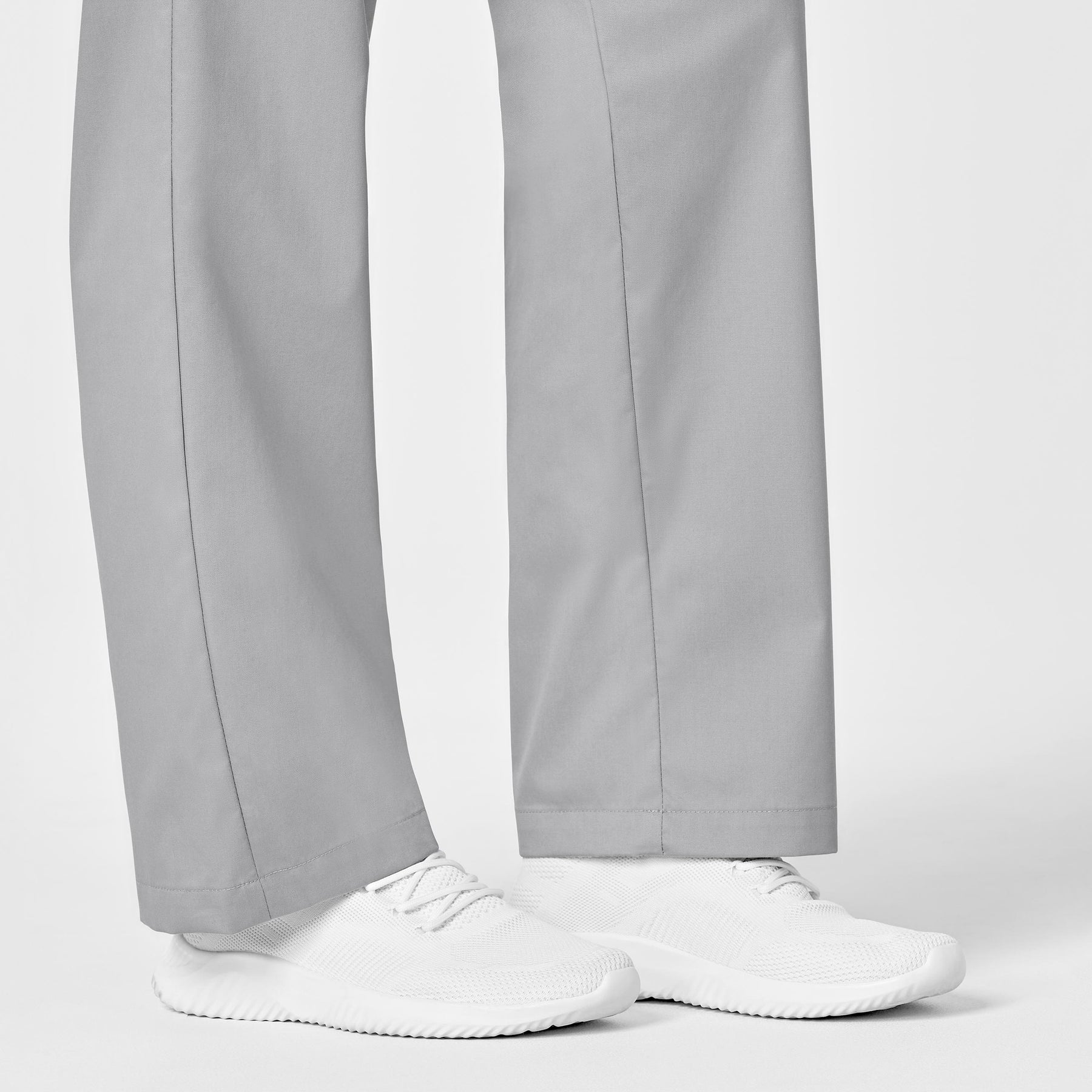 WonderWORK Women's Pull-On Cargo Scrub Pant Grey hemline detail