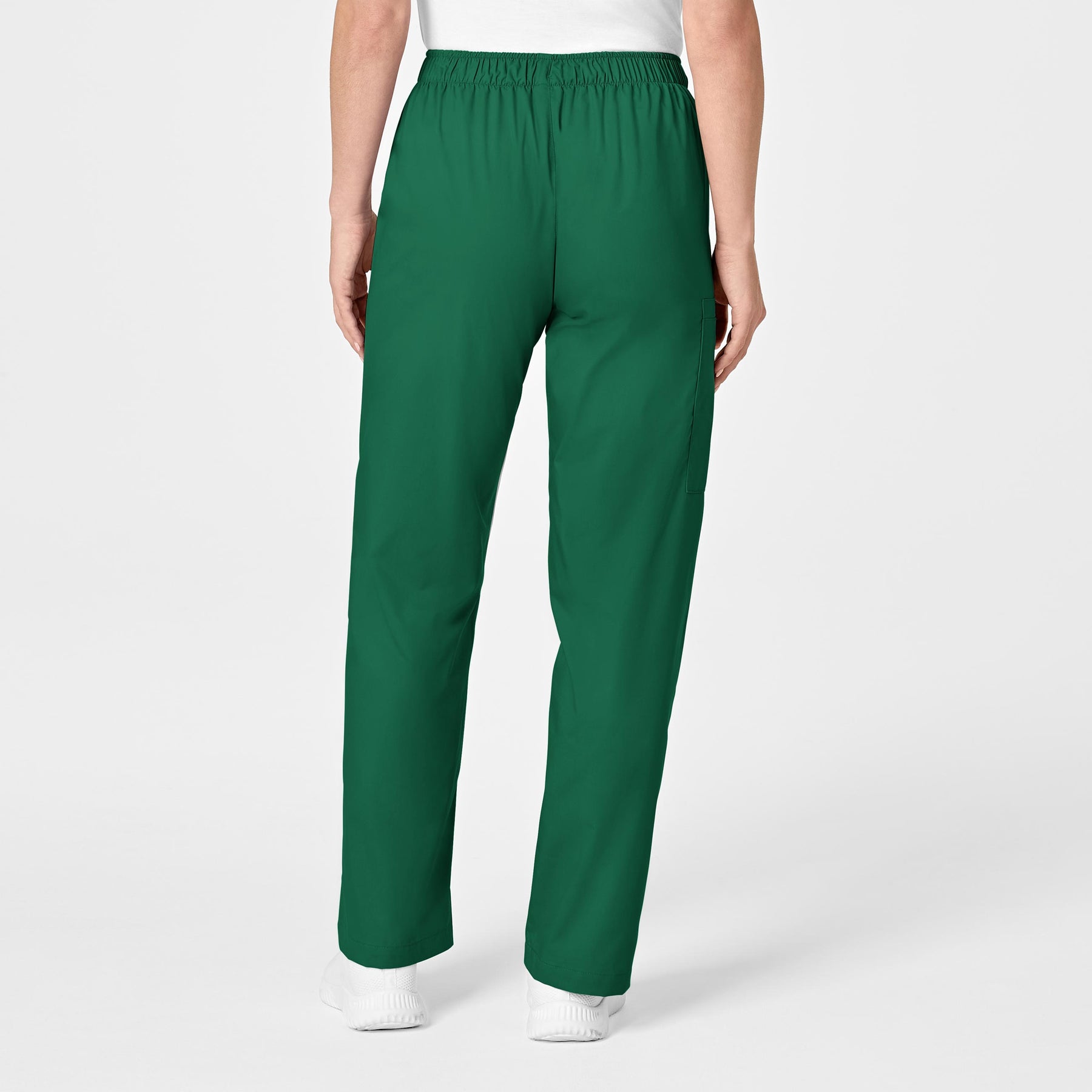 WonderWORK Women's Pull-On Cargo Scrub Pant Hunter back view
