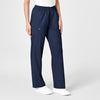 WonderWORK Women's Pull-On Cargo Scrub Pant Navy side view