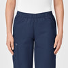 WonderWORK Women's Pull-On Cargo Scrub Pant Navy front detail