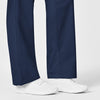 WonderWORK Women's Pull-On Cargo Scrub Pant Navy hemline detail