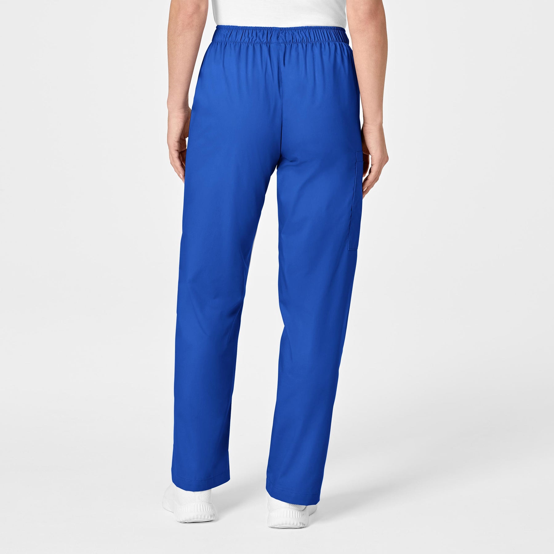WonderWORK Women's Pull-On Cargo Scrub Pant Royal back view