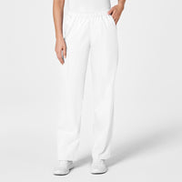 Wink WonderWORK Women's Pull-On Cargo Scrub Pant White