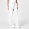 WonderWORK Women's Pull-On Cargo Scrub Pant White side view