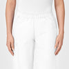 WonderWORK Women's Pull-On Cargo Scrub Pant White front detail