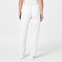 WonderWORK Women's Pull-On Cargo Scrub Pant White back view