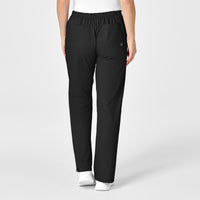 WonderWORK Women's Flare Leg Scrub Pant Black back view