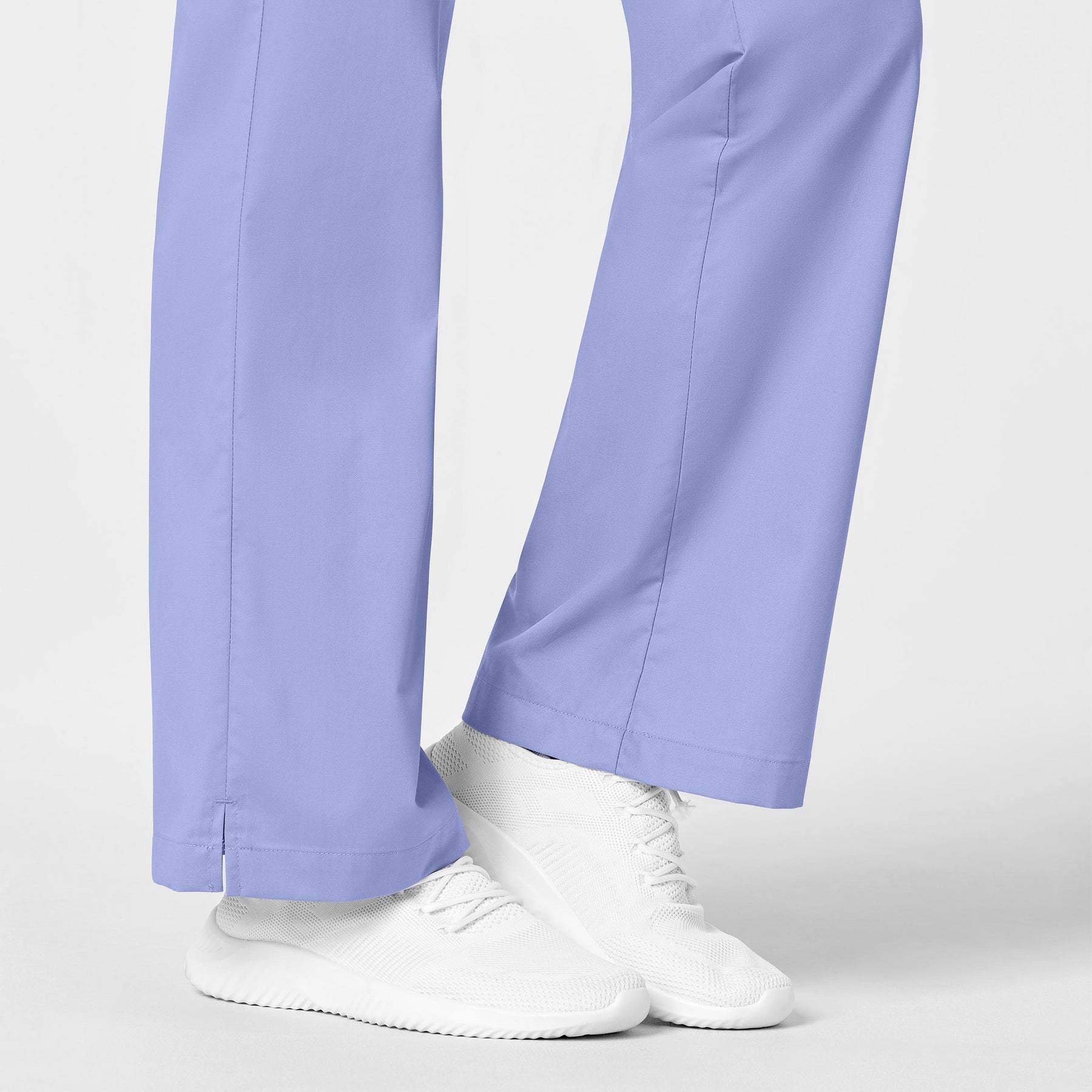 WonderWORK Women's Flare Leg Scrub Pant Ceil Blue side detail 2