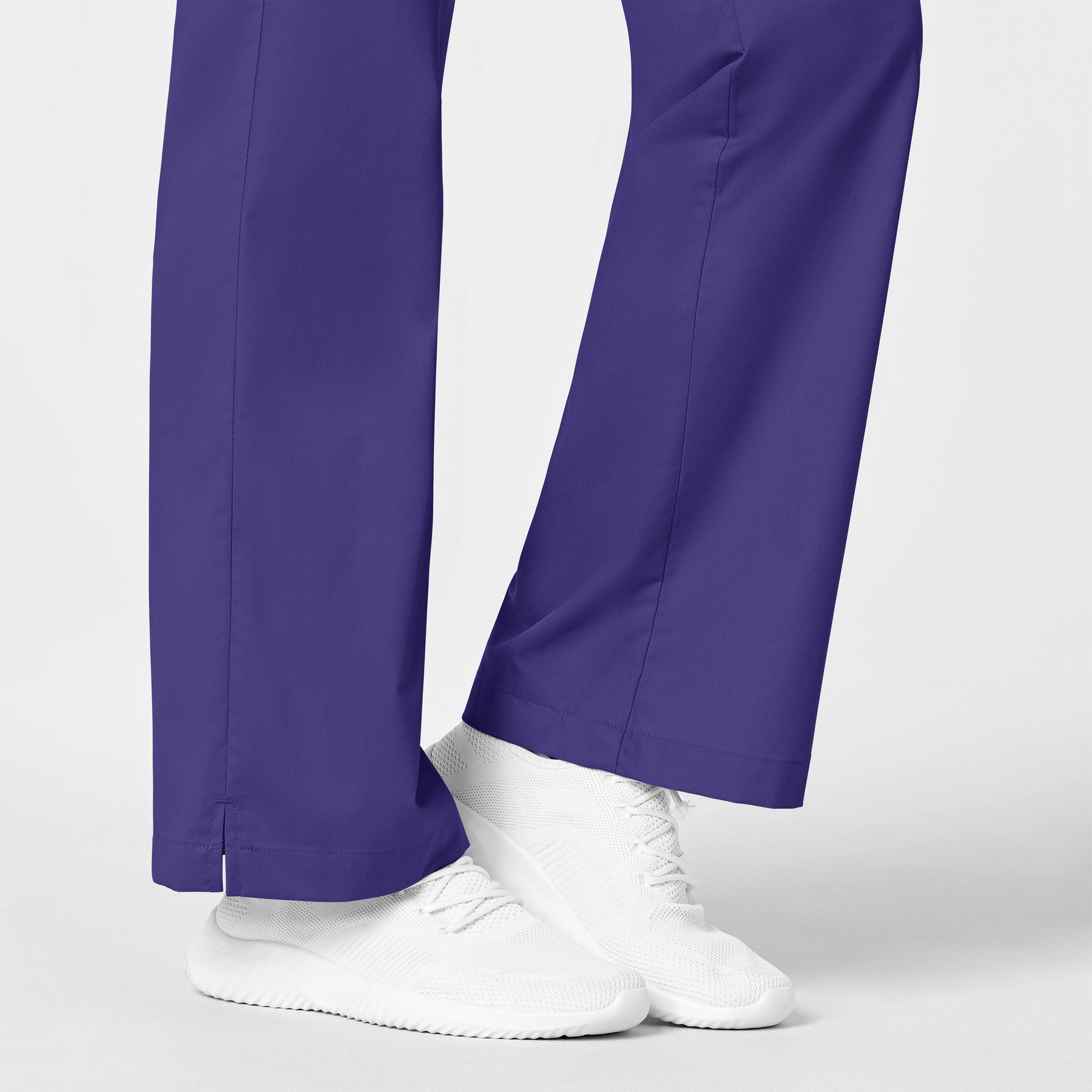 WonderWORK Women's Flare Leg Scrub Pant Grape side detail 2