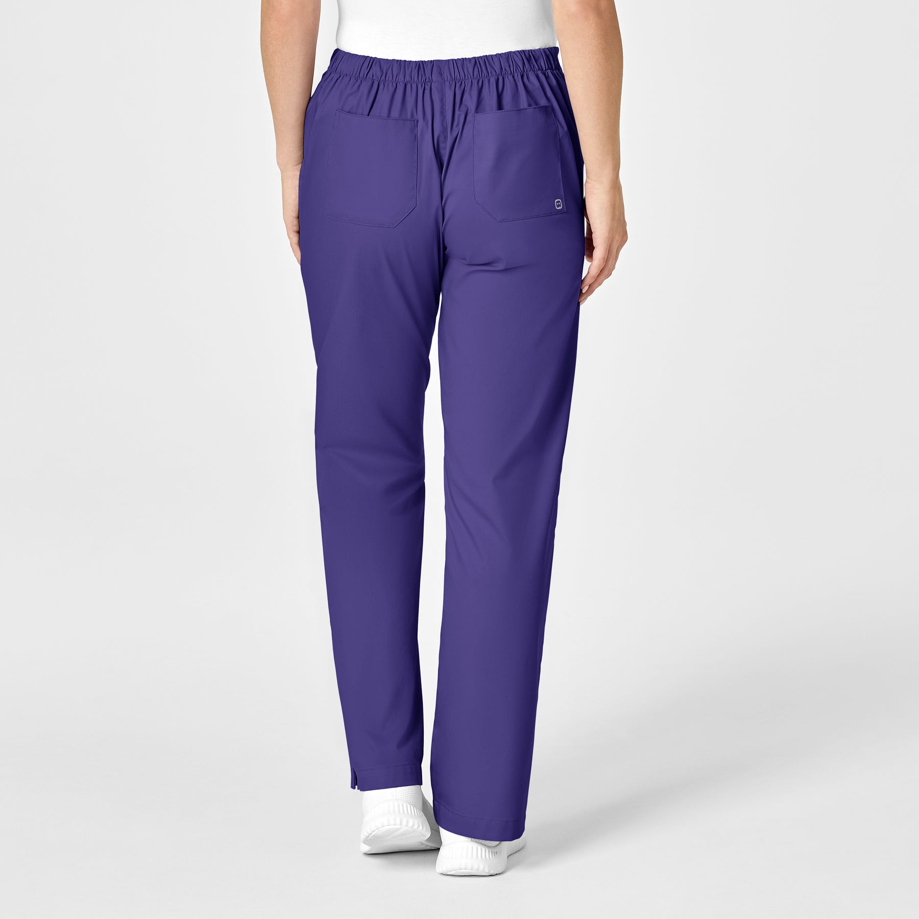 WonderWORK Women's Flare Leg Scrub Pant Grape back view