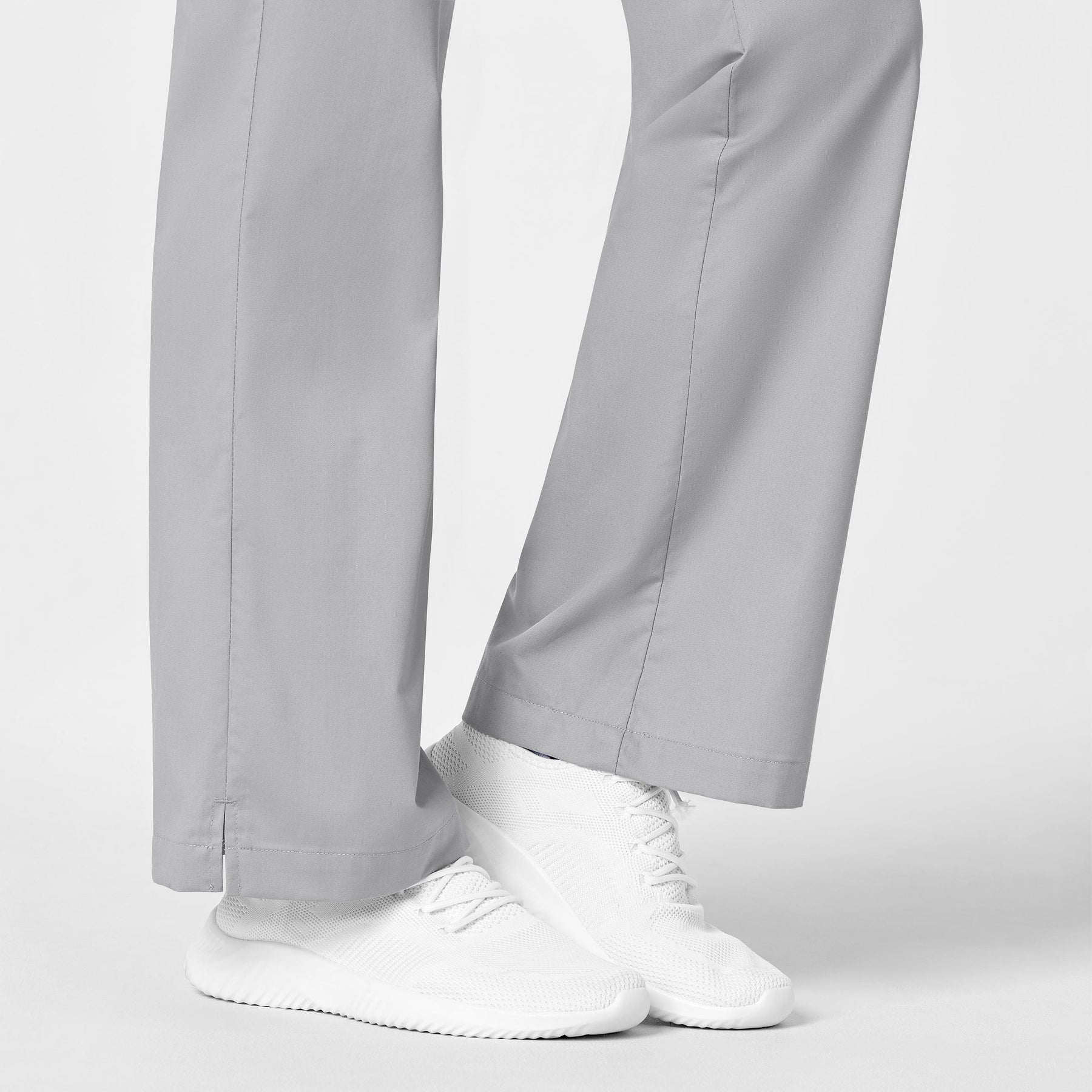 WonderWORK Women's Flare Leg Scrub Pant Grey side detail 2