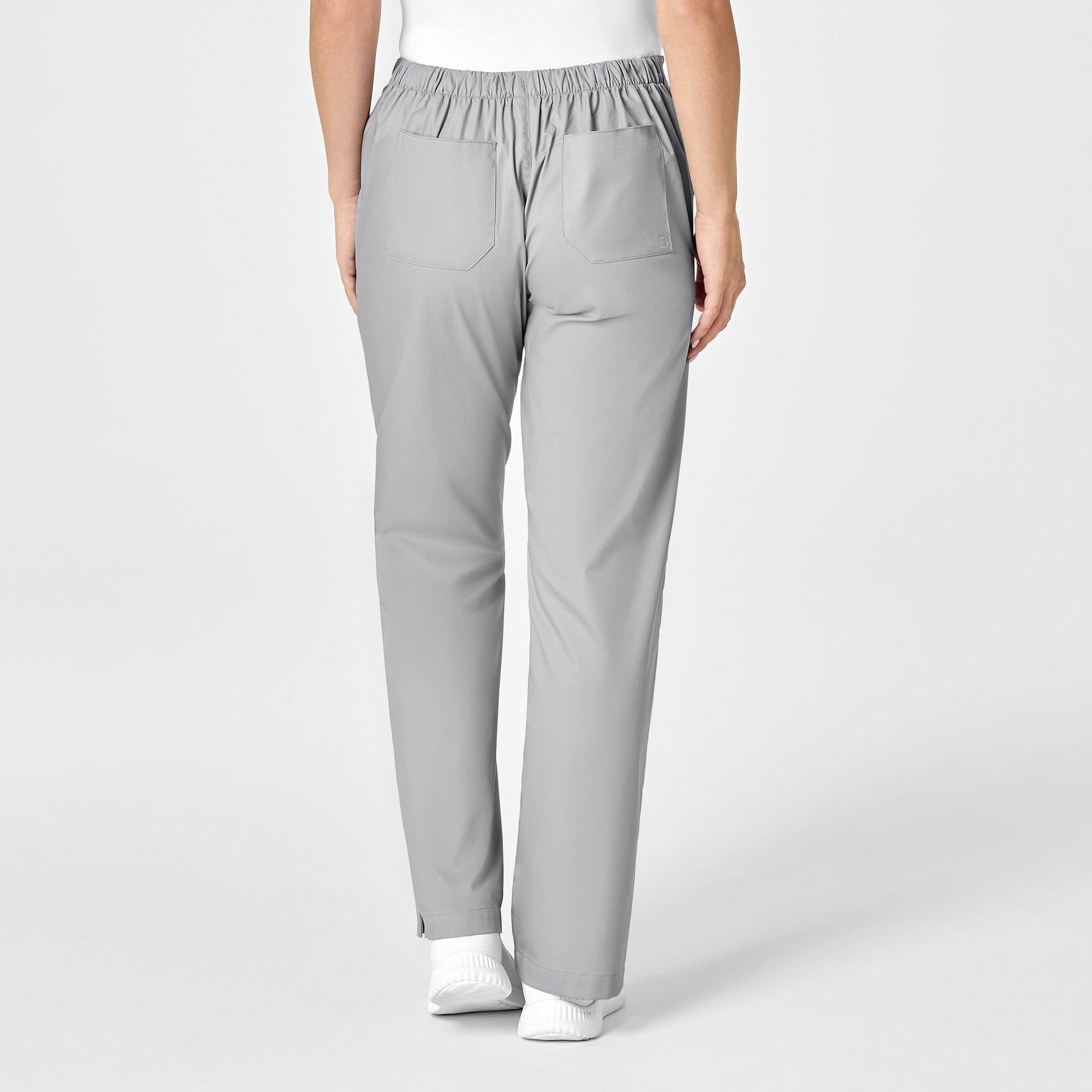 WonderWORK Women's Flare Leg Scrub Pant Grey back view