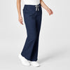 WonderWORK Women's Flare Leg Scrub Pant Navy side view