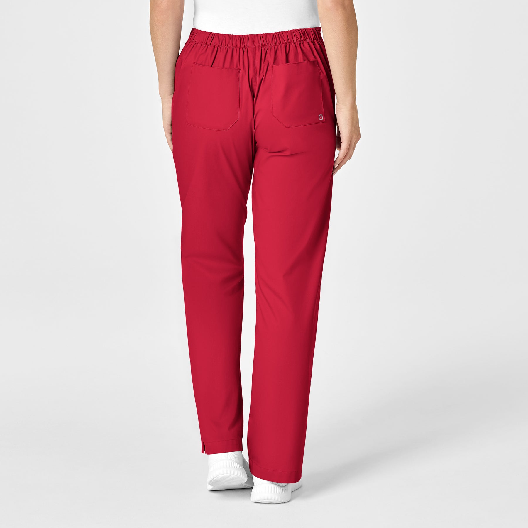 WonderWORK Women's Flare Leg Scrub Pant Red back view