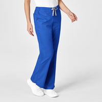 WonderWORK Women's Flare Leg Scrub Pant Royal side view