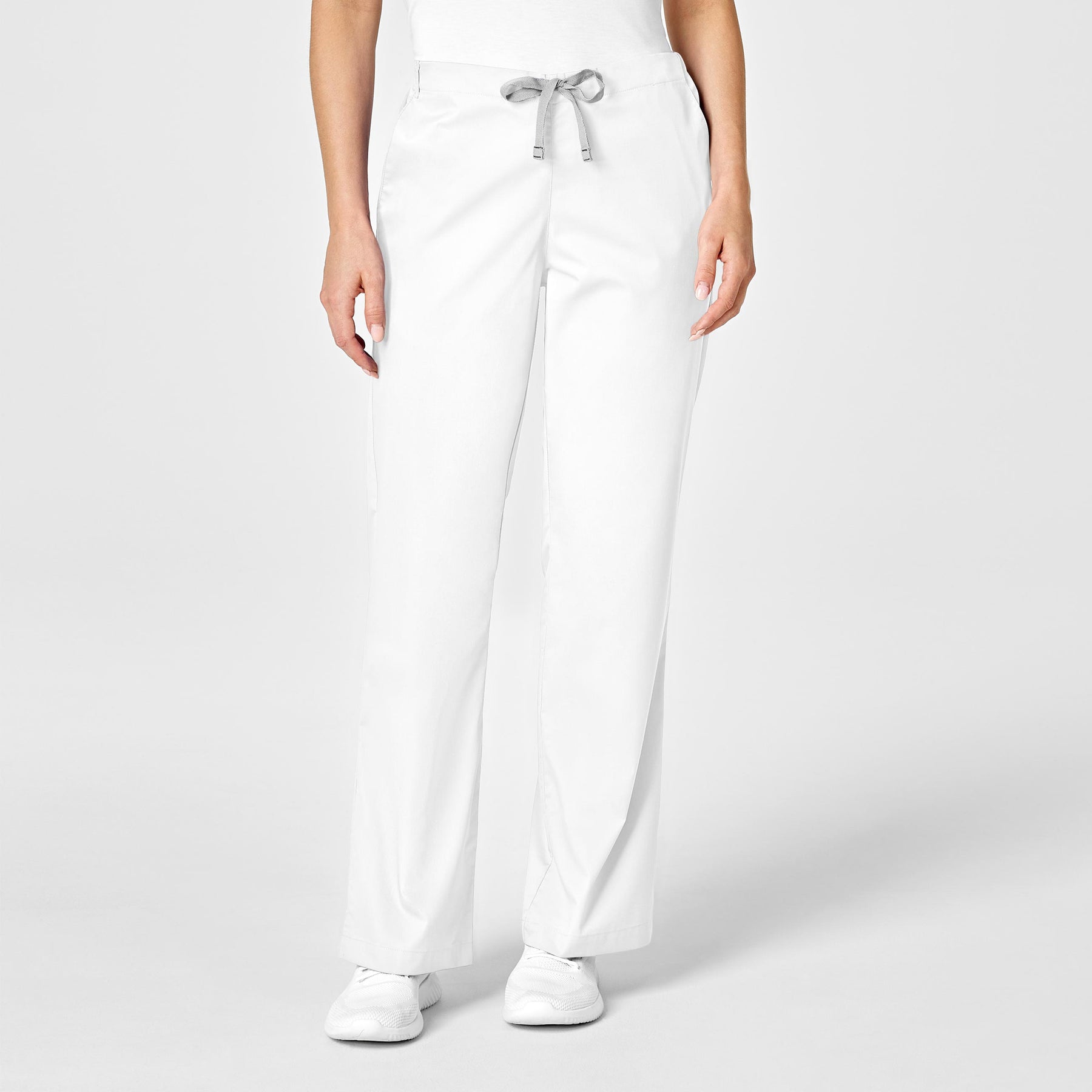 Wink WonderWORK Women's Flare Leg Scrub Pant White