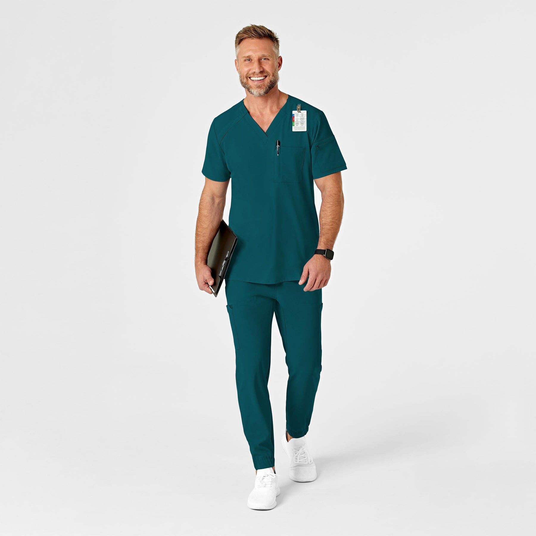 RENEW Men's Jogger Scrub Pant Caribbean Blue full scrub set