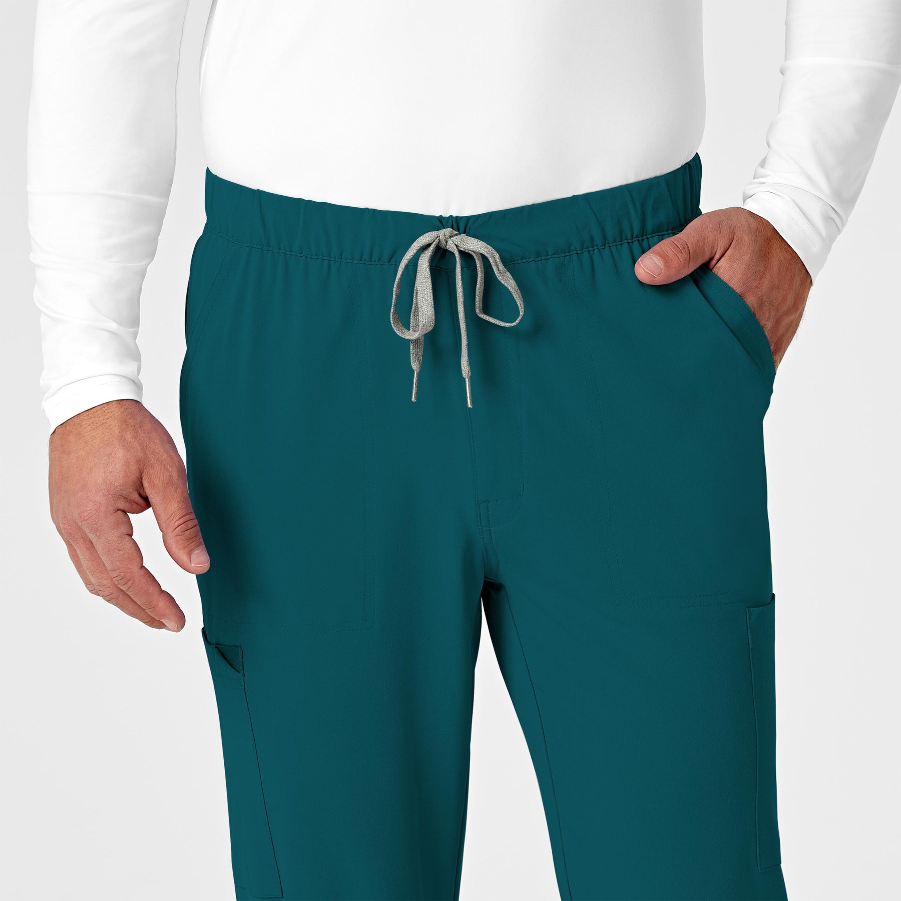 RENEW Men's Jogger Scrub Pant Caribbean Blue front detail