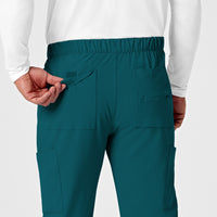 RENEW Men's Jogger Scrub Pant Caribbean Blue back detail