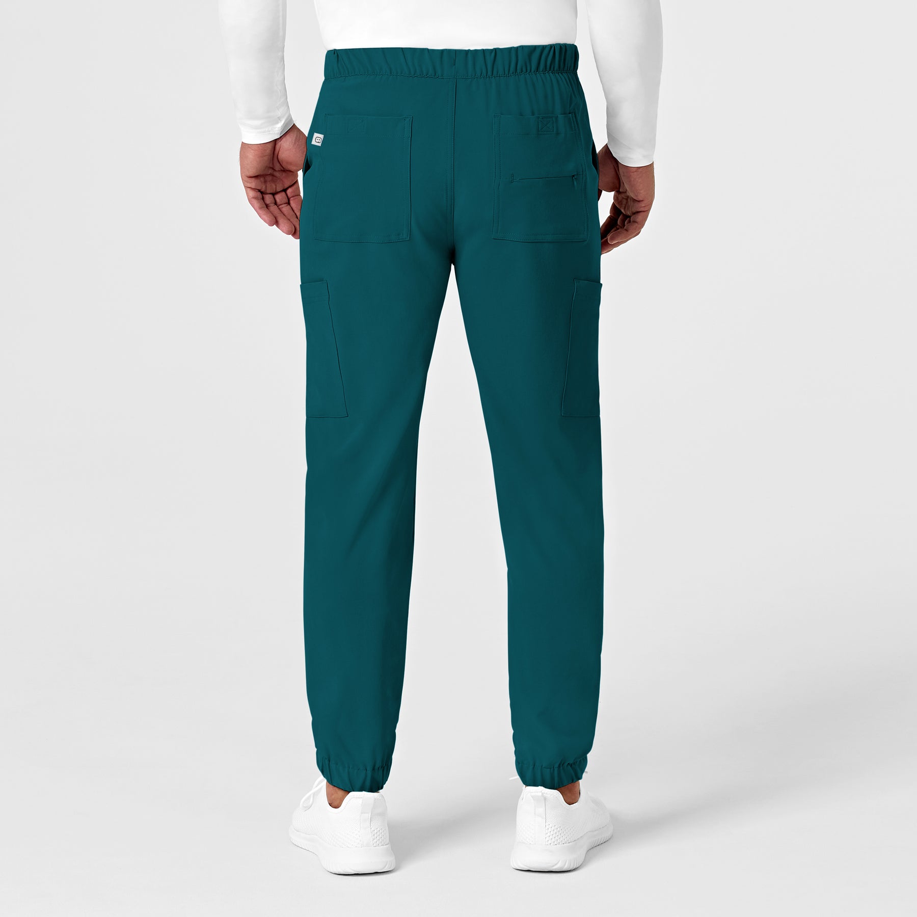 RENEW Men's Jogger Scrub Pant Caribbean Blue back view