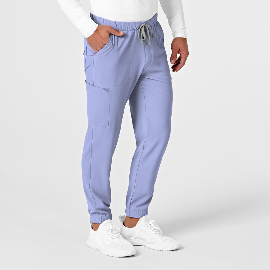 RENEW Men's Jogger Scrub Pant Ceil Blue side view