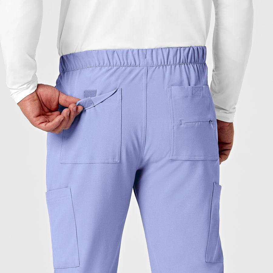 RENEW Men's Jogger Scrub Pant Ceil Blue back detail