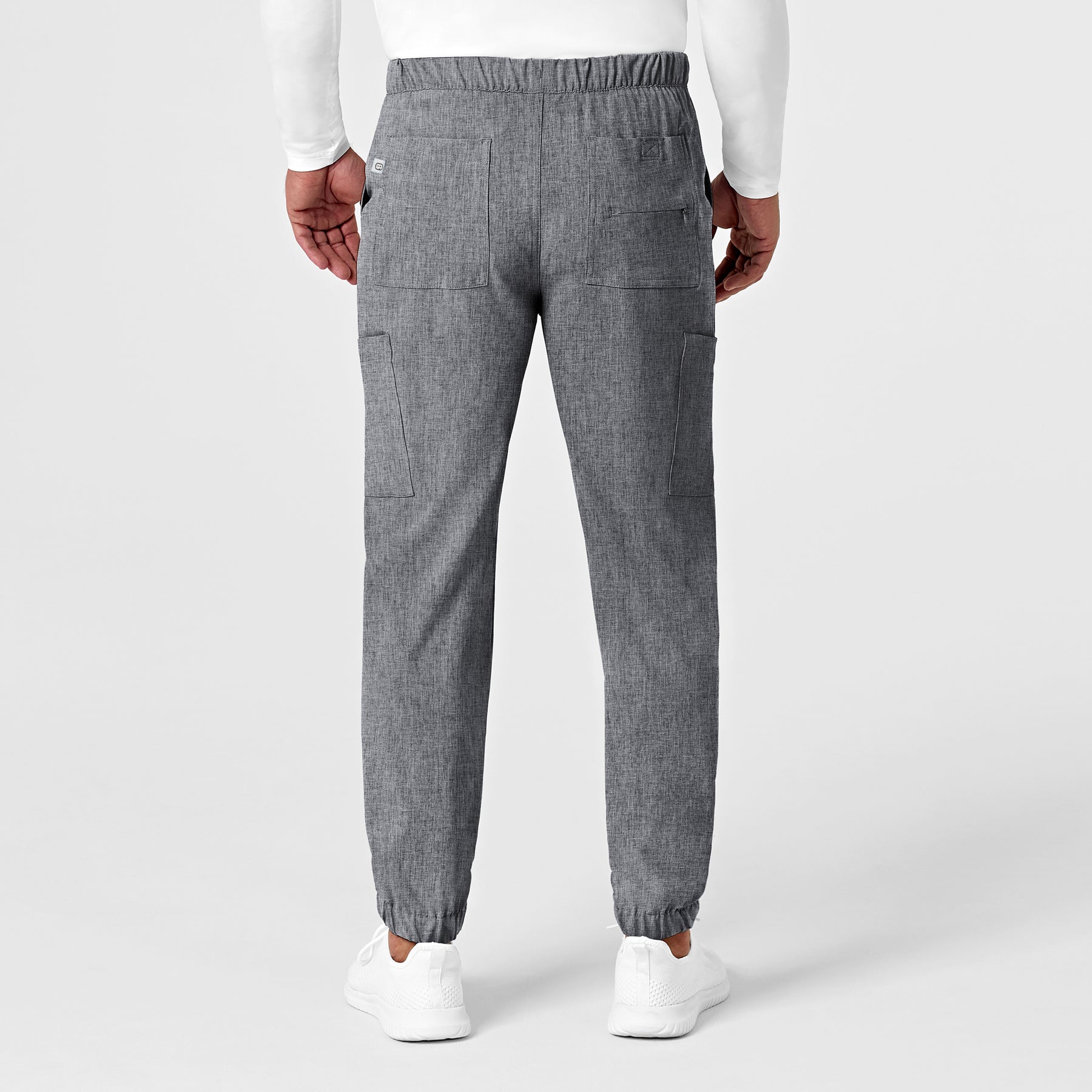 RENEW Men's Jogger Scrub Pant Grey Heather back view
