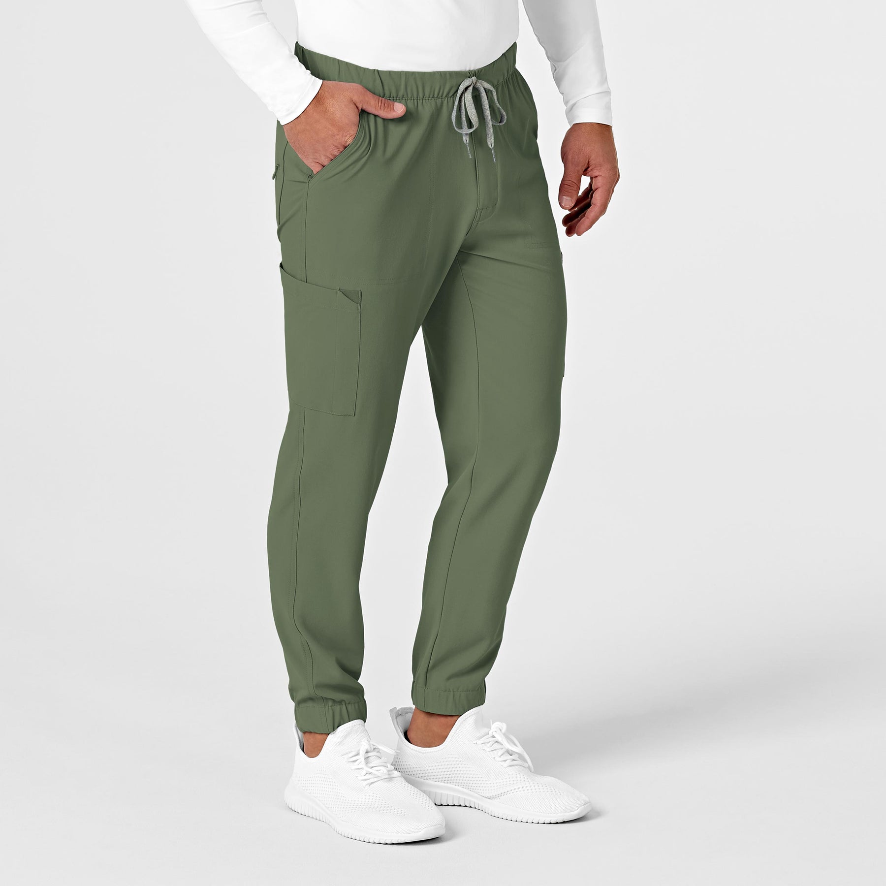 RENEW Men's Jogger Scrub Pant Olive side view