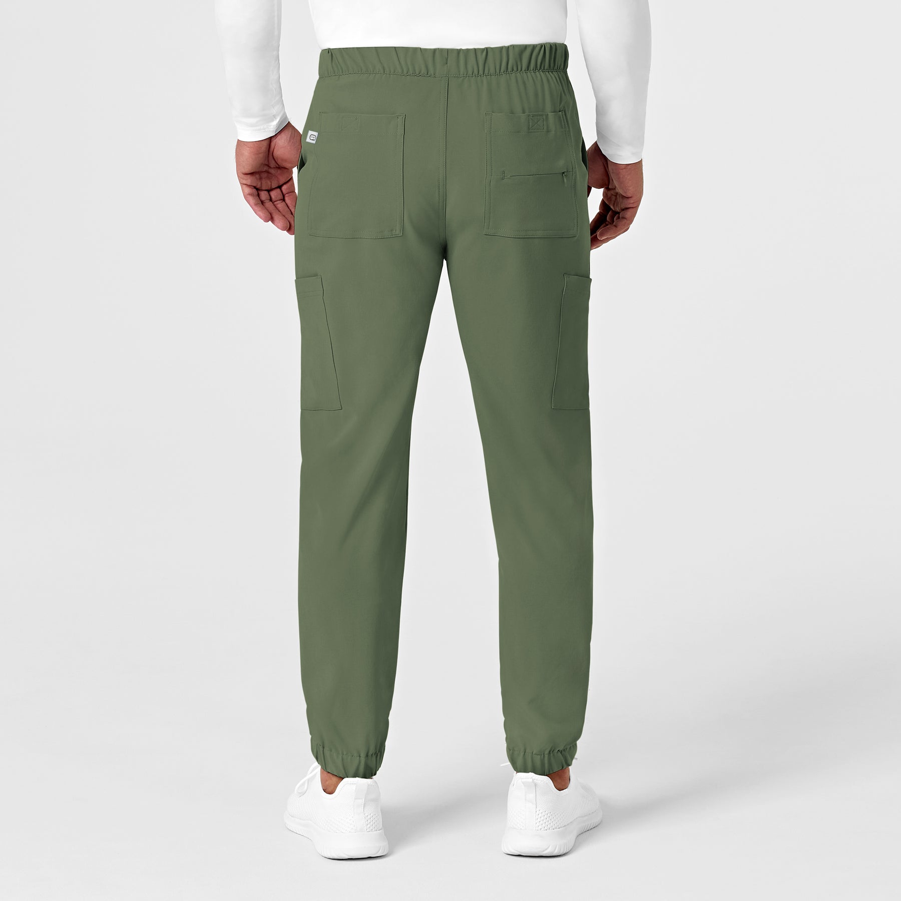RENEW Men's Jogger Scrub Pant Olive back view