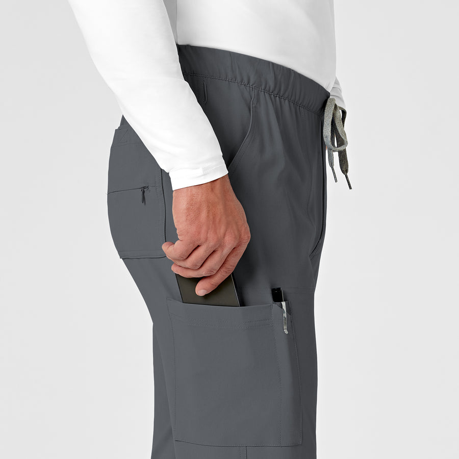 RENEW Men's Jogger Scrub Pant Pewter side detail 1